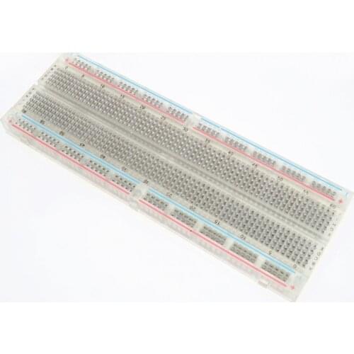 Crystal Breadboard 830 Point Solderless PCB Bread Board MB-102 MB102 With color bar Test Develop DIY 16.5*5.5cm