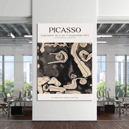Pablo Picasso Expo posters, antique museum posters, cubist art, abstract art prints, decorative gifts