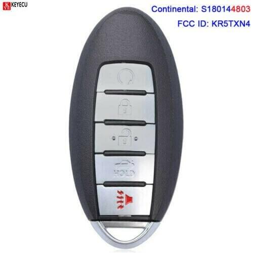 KEYECU Replacement Proximity Smart Remote Car Key Fob 433MHz NCF29A1M 4A Chip S180144803 For Nissan Altima 2019 2020 KR5TXN4
