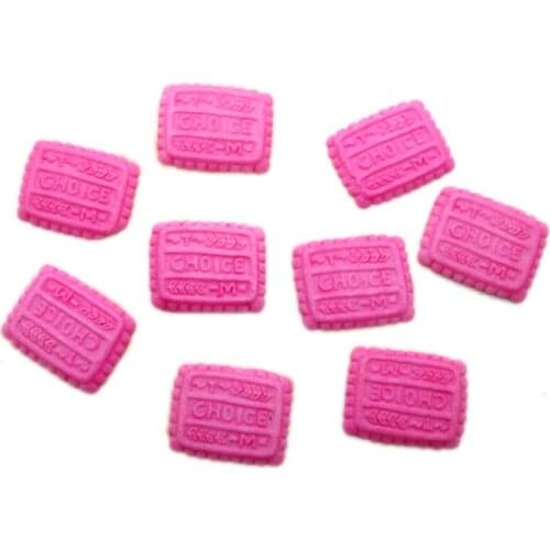 LF 20Pcs Resin Cookies 21mm Decoration Crafts Flatback Cabochon Embellishments For Scrapbooking Kawaii Cute Diy Accessories