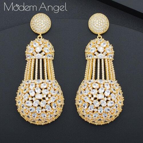 ModemAngel Luxury Trendy African Long Earrings For Women Earrings Geometric Drop Earring 2020 Brincos Female DIY Fashion Jewelry