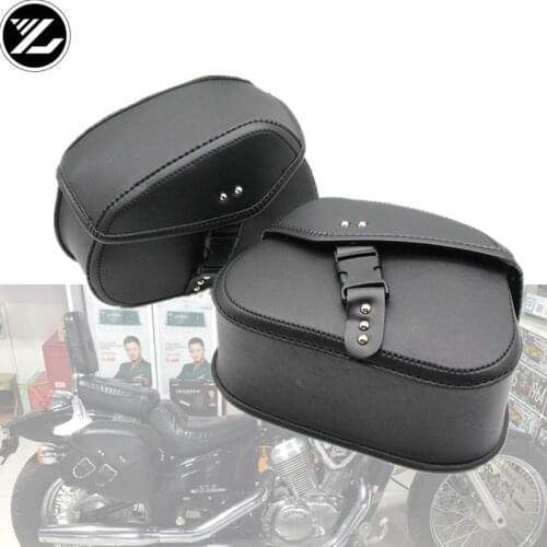 Motorcycle Saddle Bags PU Leather Motorbike Side Tool Tail Bag Luggage for Harley Universal for yamaha honda kawasaki suzuki ktm