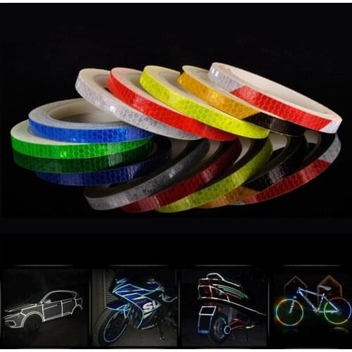 Moutatian Bicycle Reflective Stickers Cycling Fluorescent Tape Tape Safety Bicycle Reflective Decor Accessories Sticker Adh K4L4
