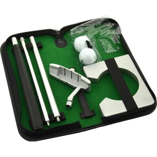 Golf Putter Practicee Set Travel Indoor Golfs Ball Holder Putting Training Aids Tool With Carry Case Gifts free shipping