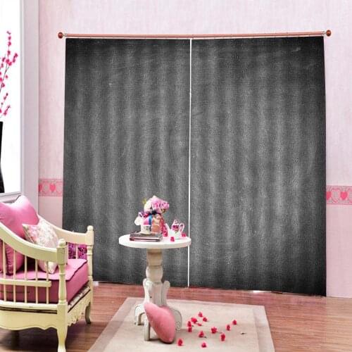 Grey Polyester Fabric Blackout Curtain For Living room Bedroom Blackout Shade Window Drapes Home Decor Sets Custom any size