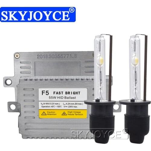SKYJOYCE 55W Xenon HID Kit DLT F5 Fast Bright Ballast Cnlight H1 H3 H7 H11 HB3 HB4 D2H Xenon HID Headlamp Bulb 4300K 5000K 6000K