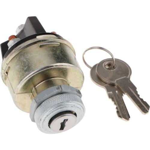 Universal Car Auto Ignition Key Starter Switch Lock Cylinder 2 Position W/ 2 Key