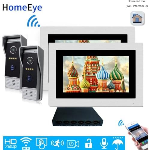 HomeEye 720P WiFi IP Video Door Phone Video Intercom Android/IOS APP 1.0MP Camera Home Access Control System Video Record Alarm