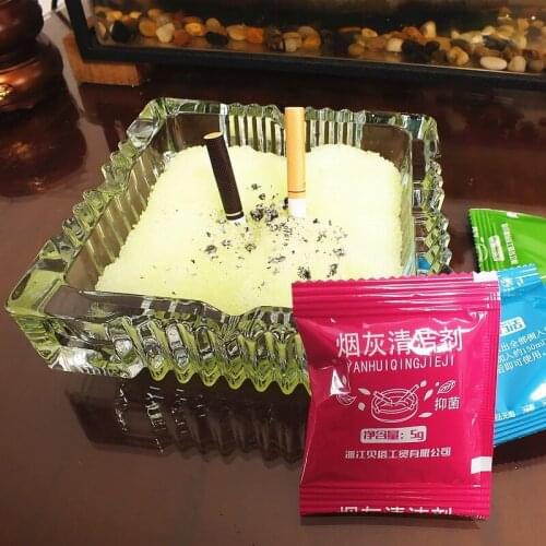 5pcs High Temperature Smokeless Ashtray Portable Air Purifier Clean Car Ashtray High Temperature Extinguishing Crystal Mud