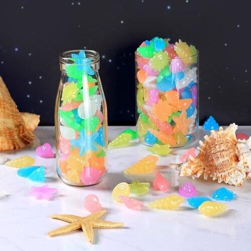 100pcs Luminous Stone Glow In Dark Garden Pebbles Glow Stones DIY Outdoor Lawn Walkways Home Decoration Fish Tank Aquarium Rocks