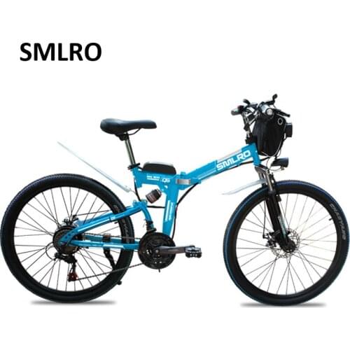 2020 Upgraded 500W 48V 26 " Carbon Steel Electric Bicycle Foldable Electric Mountain Bike with 13AH Lithium Lattery Ebike