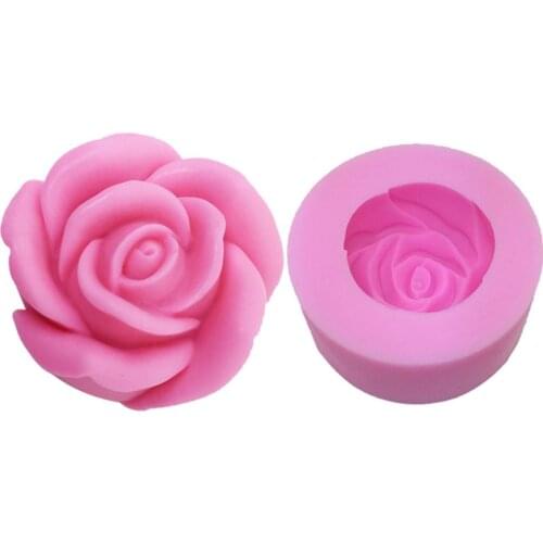 3D Rose Flower Silicone Mold DIY Handmade Soap Mold Plaster Candle Mold Chocolate Fondant Cake Decoration Mould