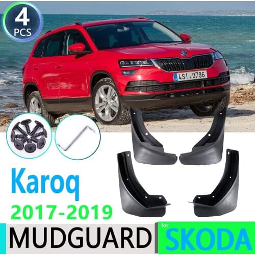 For Skoda Karoq 2017 2018 2019 4 PCS Front Rear Fender Mudguard Mud Flaps Guard Splash Flap Mudguards Car Accessories