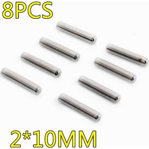 8pcs Steel 2x10 mm Axle cross Pins Wheel Hex fit 1:10 Tamiya TRAXXAS AXIAL HPI HBX For RC Model Cars HSP 08027