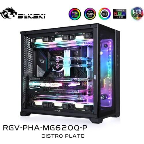BYKSKI Acrylic Board Water Channel Kit Solution for PHANTEKS MG-NE6200 Computer Case for CPU/GPU Block Support DDC Pump