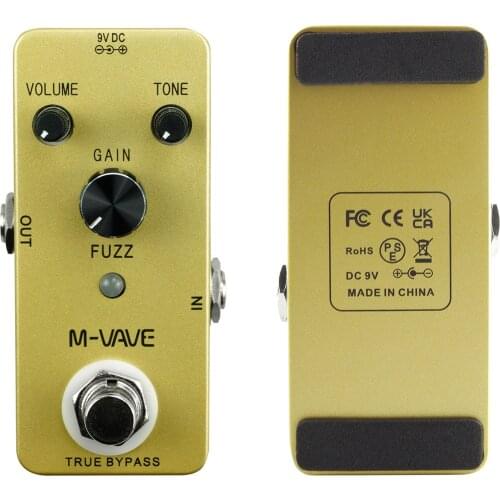 CUVAVE FUZZ Vintage Fuzz Guitar Effect Pedal Zinc Alloy Shell True Bypass Guitar Pedal for guitar accessories parts