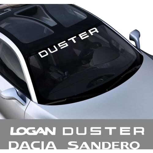 Car Front Rear Windshield Sticker For Dacia Duster Lodgy Logan Sandero Vinyl Film Decal Auto Accessories Sun Shade Cover Anti-UV