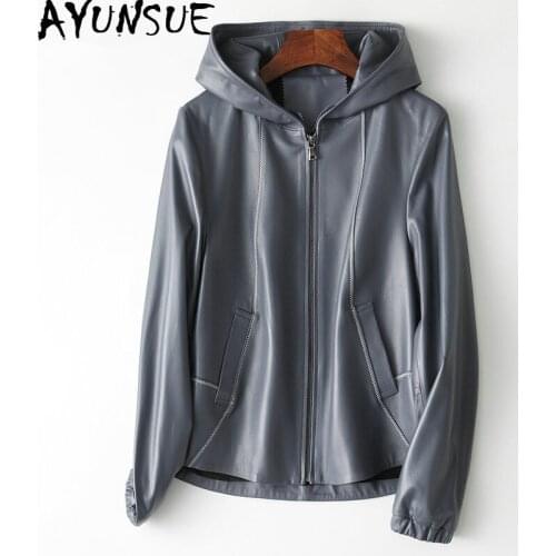 AYUNSUE Genuine Leather Jacket 100% Real Sheepskin Coat Spring Autumn Jacket Women Clothes 2020 Korean Baseball Jackets MY3853