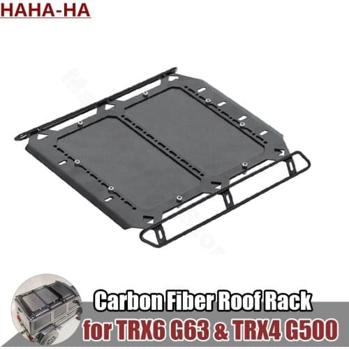 Metal Carbon Fiber Roof Rack Luggage Carrier Tray for 1/10 RC Crawler TRAXXAS TRX6 G63 6x6 TRX4 G500 4x4 Upgrade Part