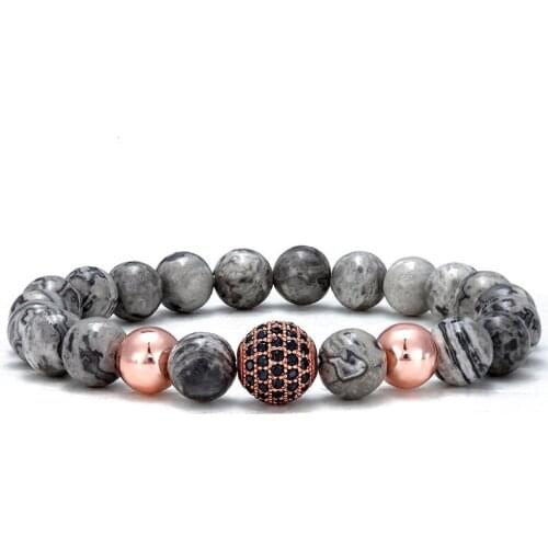 Handmade Map Stone bracelet men bracelets for women pulseras pulseira mens jewellery femme armband pulseiras homme bileklik