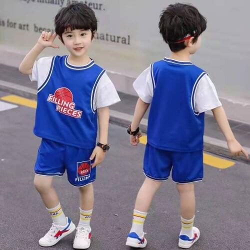 Boys and Girls Quick-drying Basketball Suits Big Kids Clothes Two-piece Sets