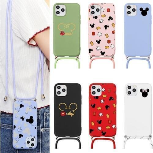 Strap Cord Cases For Xiaomi Mi 11lite 11 10 9 T 10 T Pro Lite Poco X3 NFC M3 F3 Pro Crossbody Lanyard Case Silicone Cover Fundas
