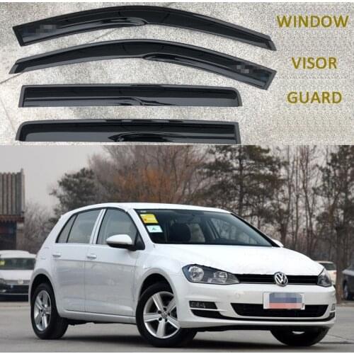 For Volkswagen Golf 7 2014 2015 2016 2017 2018Car Door Window Wind Visor Moulding Awnings Shield Rain Sun Wind Guard Vent Shade