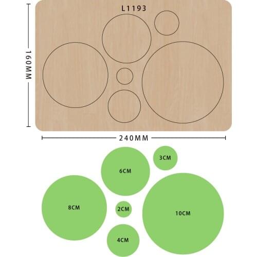 SMVAUON Circles of Different sizes Knife Mold Wooden Cutting Dies For Scrapbooking Making Decor Supplies Dies Template