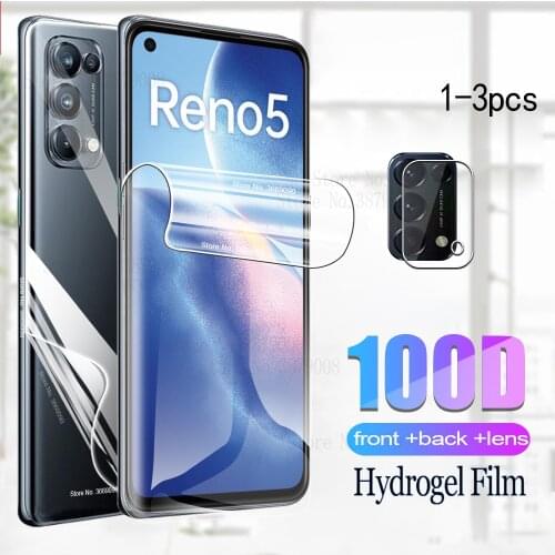 Hydrogel Film On For Oppo Reno5 4G Screen Protector For Oppo Reno 5 5Lite light 5G reno-5 Front Back Protective Film Not Glass