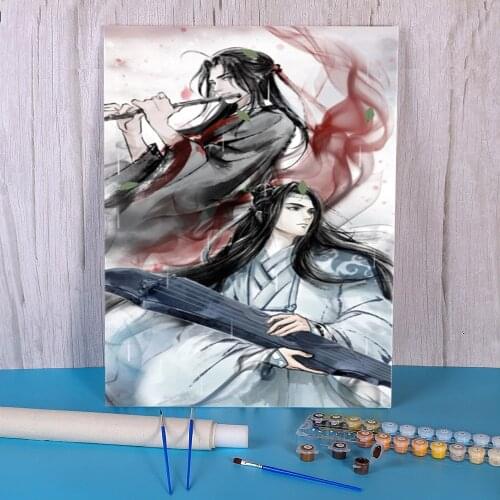 Mo Dao Zu Shi Painting By Numbers Complete Kit Acrylic Paints 40*50 Oil Painting Loft Picture Crafts For Adults Art