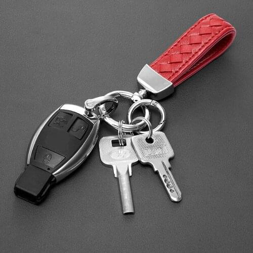 Fashion Leather Car Key Chain Key Chain Creative Pendant Rope Leather Men And Women Key Holder Key Ring Ornament Key Buckle