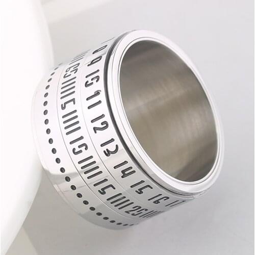 Goth Digital Ring Thumb Signet Ring Man Adjustable Ring Astronomical Ring Spinner Stainless Steel Man Jewelry Woman Large Rings