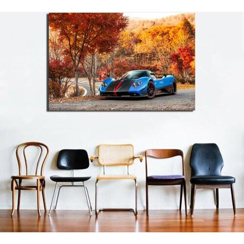Pagani Zonda Supercar Poster Canvas Cloth Fabric Print Painting Wall Art Pictures For Living Room Decor