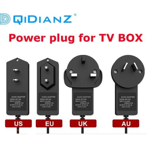 Genuine 5V/2A Transformer Power Plug Cable for TV box Media Player X96 MINI H96 MAX HK1 MAX X88 A95X F3 AIR