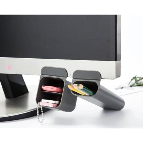 Rectangle Square Plastic Pen Holder Office Desktop Pencil Stationery Box Case