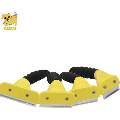 Original Dog Hair Removal Comb Brush Stainless Steel For Fur Cleaning Dogs Cat Use Grooming Combs Tool Soft Handle Pets Product