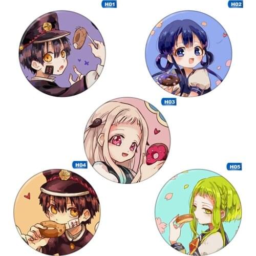Japan Anime Jibaku Shounen Hanako-kun Nene Yashiro Teru Minamoto Hanako Cosplay Bedge Cartoon Bags Badge Button Brooch Pin Gift