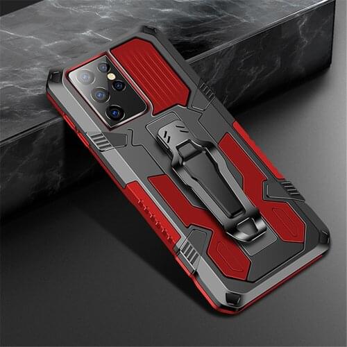 For Samsung S21/S21 Plus/S21 Ultra Metal Phone Case Protective Cover Shell with Magnetic Back Clip
