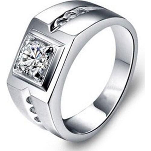 925 Sterling Silver Jewelry Diamond Boss Luxury Noble Elegant Exquisite Wedding Ring Hipster Original Design Platinum Party Gift