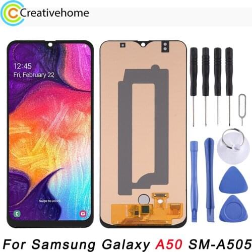 For Samsung Galaxy A50 TFT Material LCD Screen and Digitizer Full Assembly With Frame for Samsung Galaxy A50