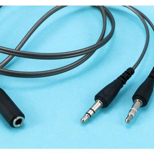 1M Splitter Headphone For Computer 3.5MM Female To 2 Male Mic Audio Y-Splitter Cable To PC Adapter Digital Cables