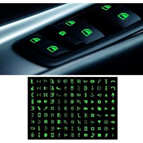 1 Set Of Car Luminous Sticker Multi-function Button Sticker Circuit Panel Decals Rocker Switch Label Switches Relay Decoration