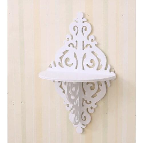1pc/lot White Wall Hanging Shelf Goods Convenient Rack Storage Holder Home Bedroom Decoration Ledge Home Decor