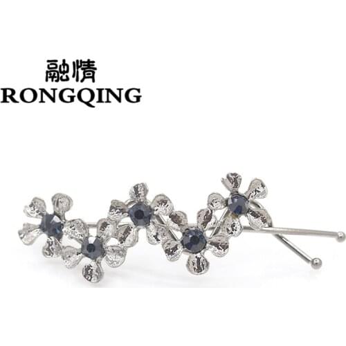 RONGQING 1pcs Cute Girls Crystal Flowers Hair Jewelry Animal Styles Hairpins Hair Clips for Womens Hair Accessories Barrettes