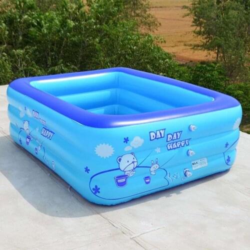 120CM 2/3Layers Children Inflatable Pool Bathing Tub Baby Kid Home Outdoor Large Swimming Pool Inflatable Square Swimming Pool