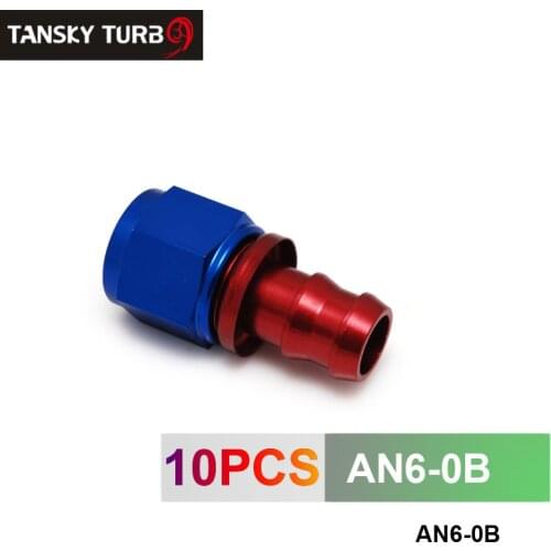 6AN AN6 6-AN STRAIGHT SWIVEL OIL/FUEL/GAS LINE HOSE END PUSH-ON MALE FITTING AN6-0B