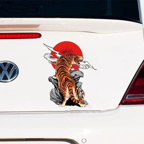 Tiger head car sticker tiger body decoration personality creative scratch cover waterproof decoration sticker for Hummer car