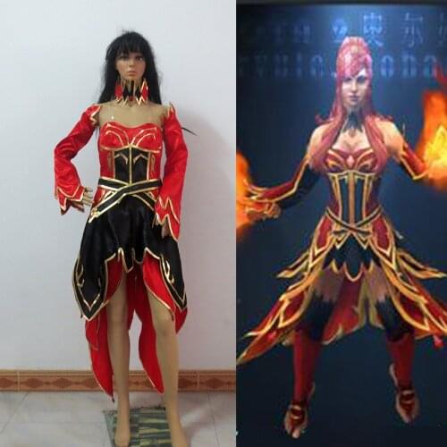 Dota 2 Lina Inverse Cosplay Costume Custom Made Any Size