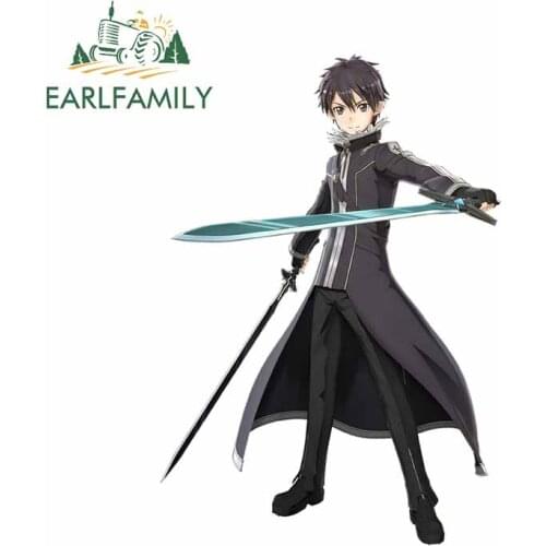 EARLFAMILY 13cm x 9.1cm for Sword Art Online Personality Creative VAN Car Stickers Fashion Occlusion Scratch Anime Trunk Decal