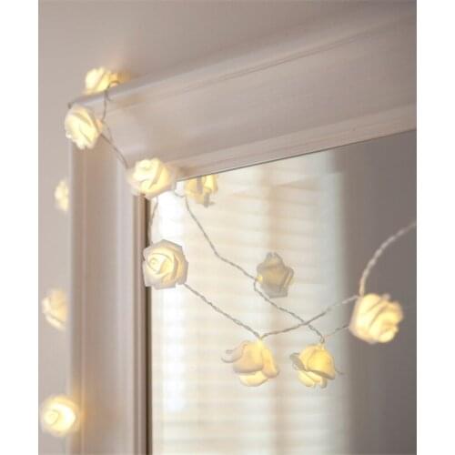 1M / 2M / 3M Battery Powered LED Rose Light String Wedding Christmas Light String Valentines Day Romantic Wedding Decoration